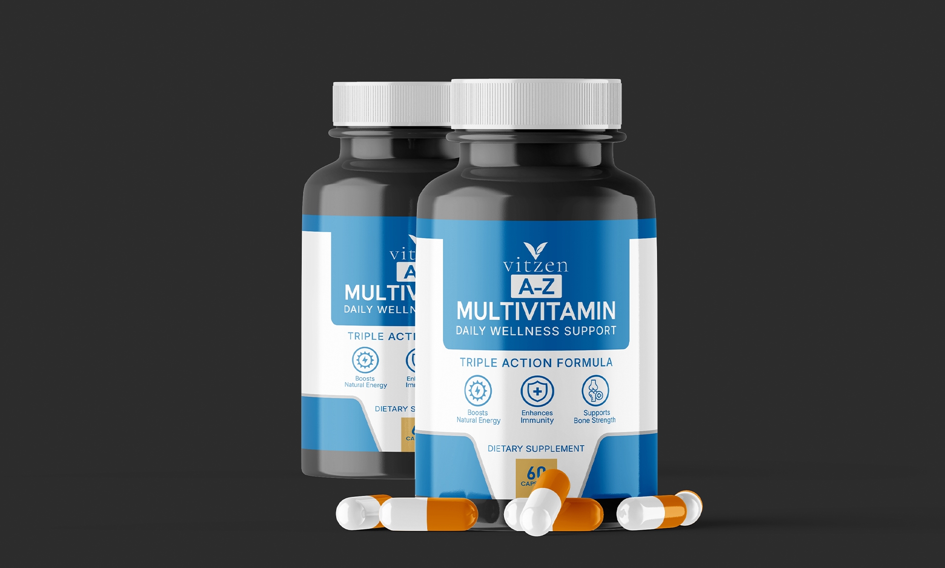 A–Z Multivitamin Supplement Label Design