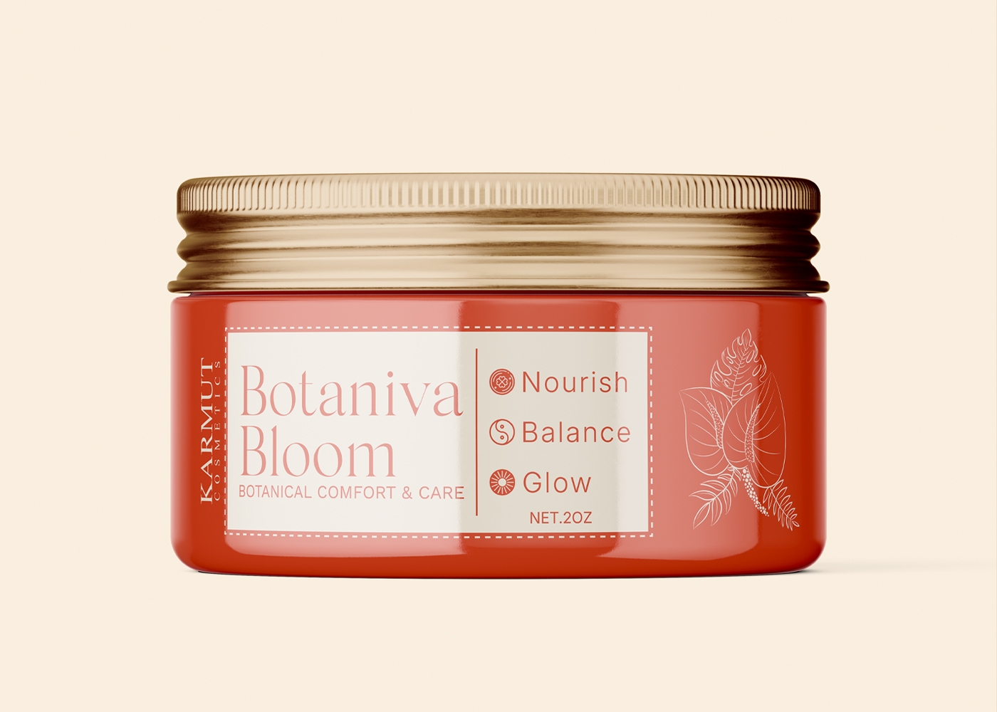 Botanical Cream Label Design