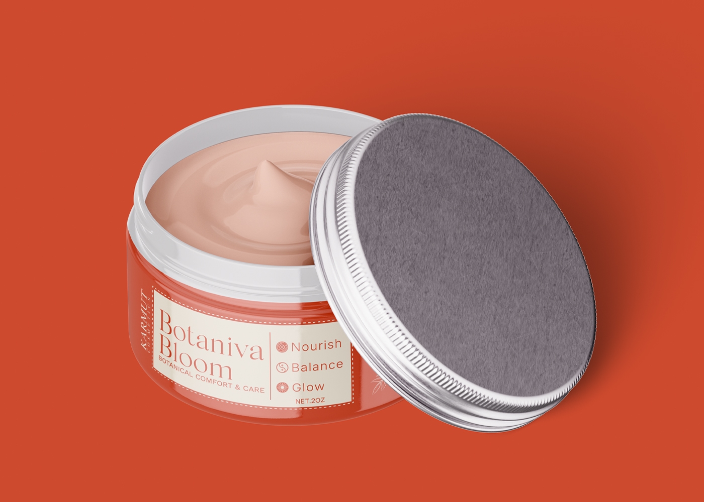 Botanical Cream Label Design
