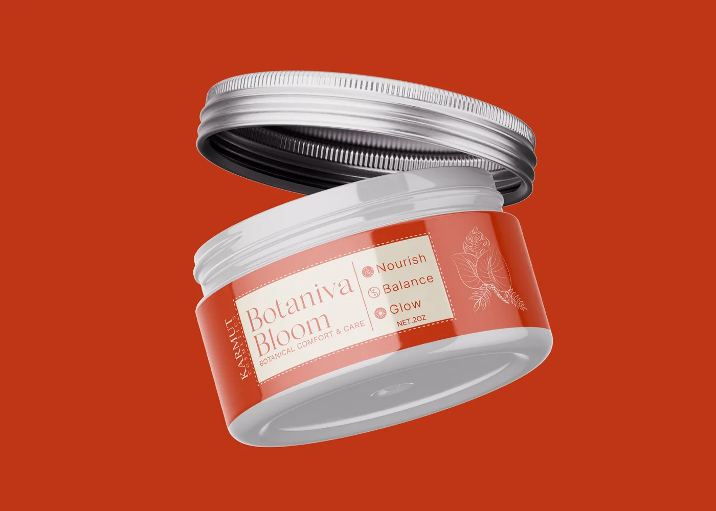 Botanical Cream Label Design