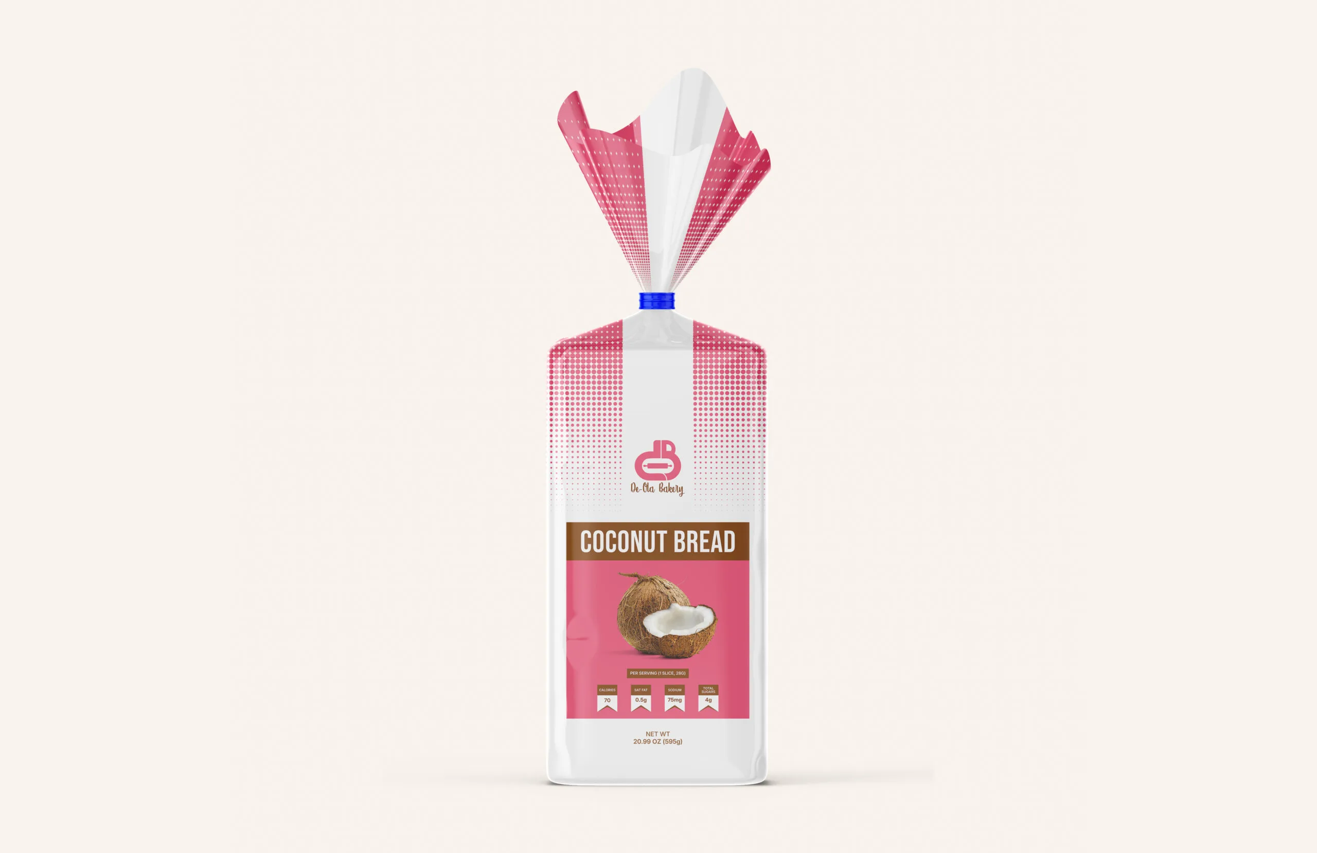 Premium Coconut Bread Packaging Design