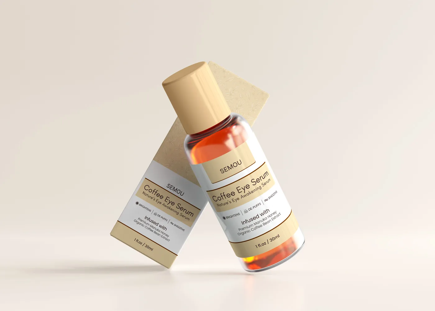 Minimalist Coffee Eye Serum Packaging