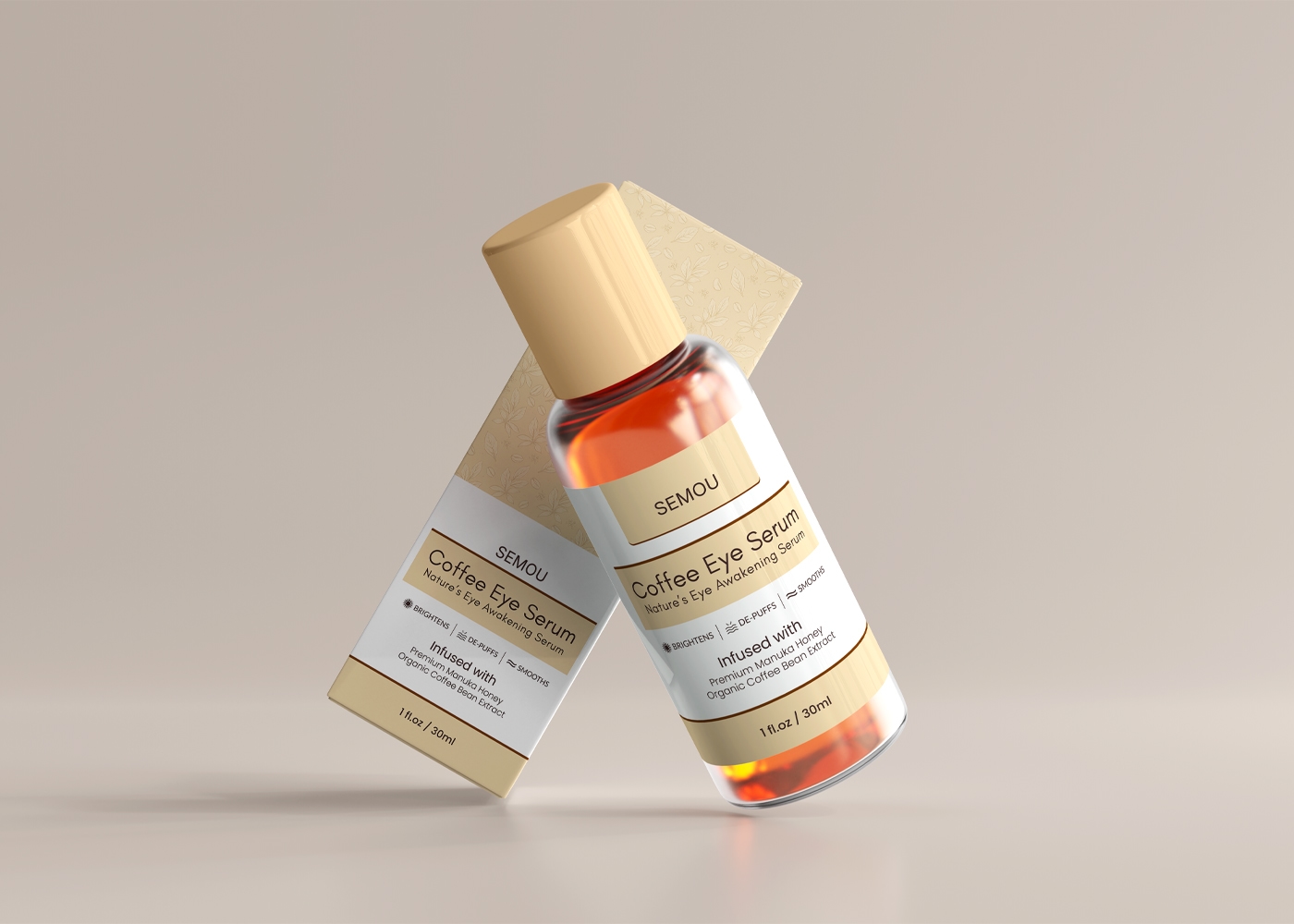 Minimalist Coffee Eye Serum Packaging