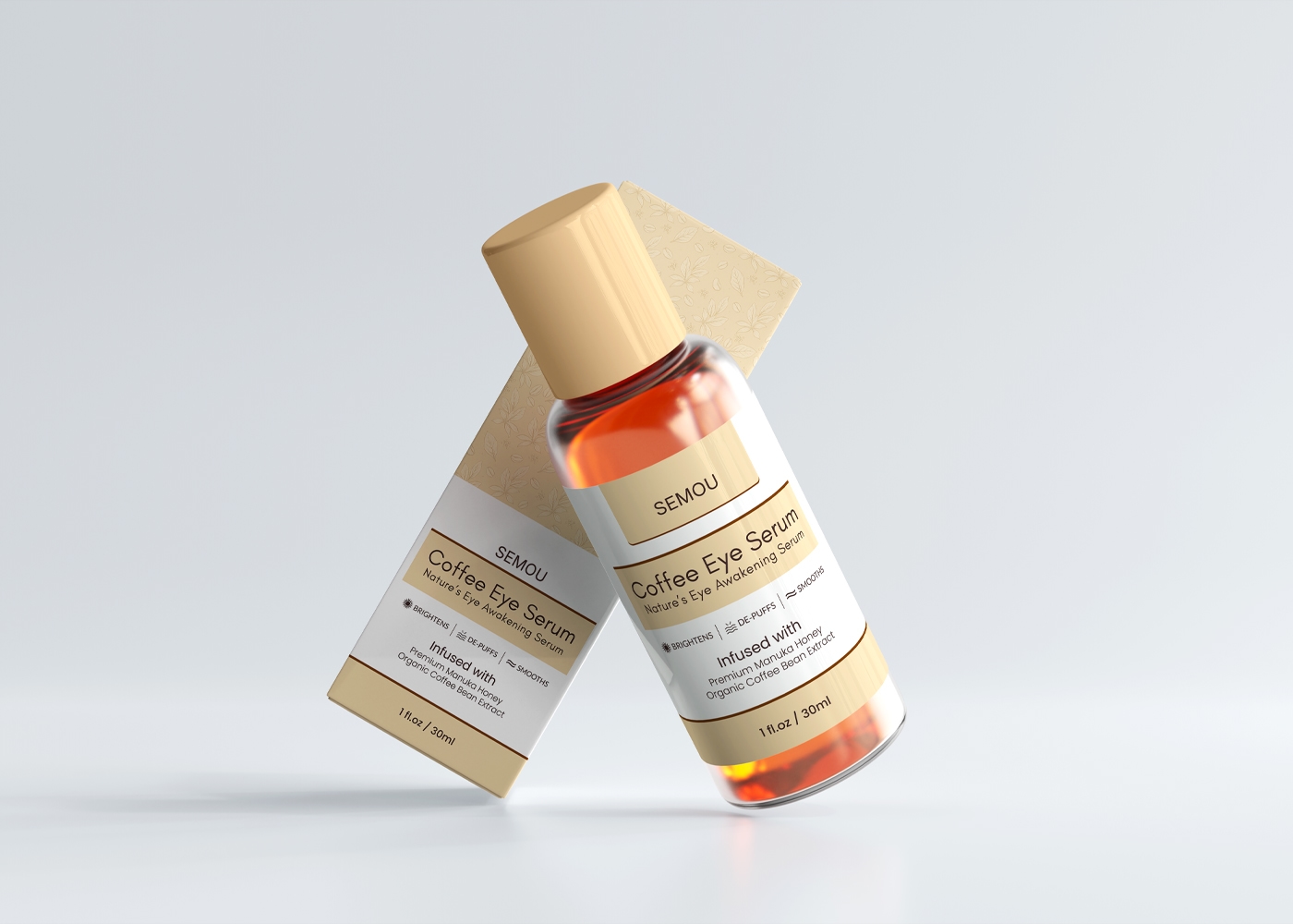 Minimalist Coffee Eye Serum Packaging