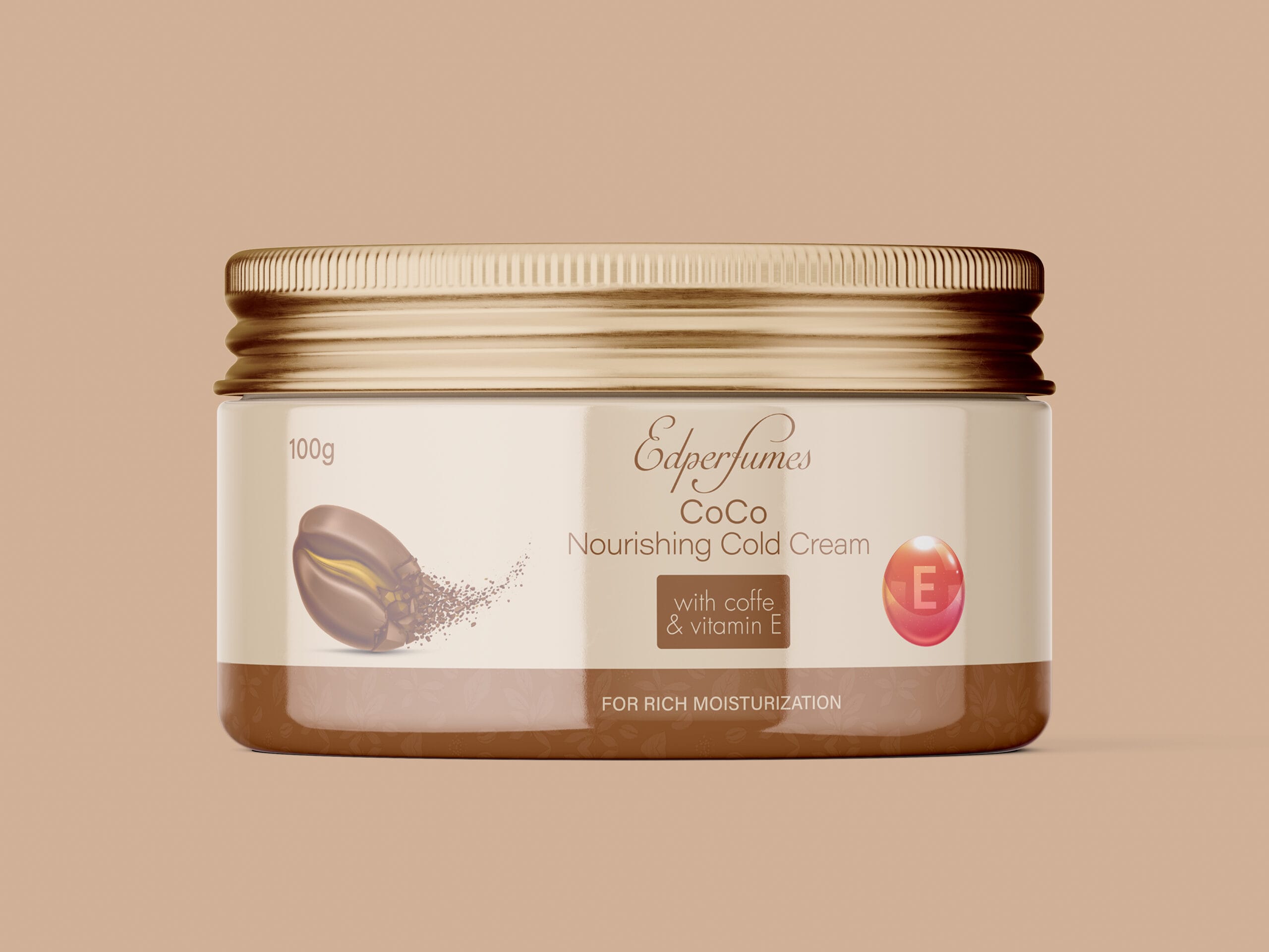 Cold Cream Label Design for skincare product