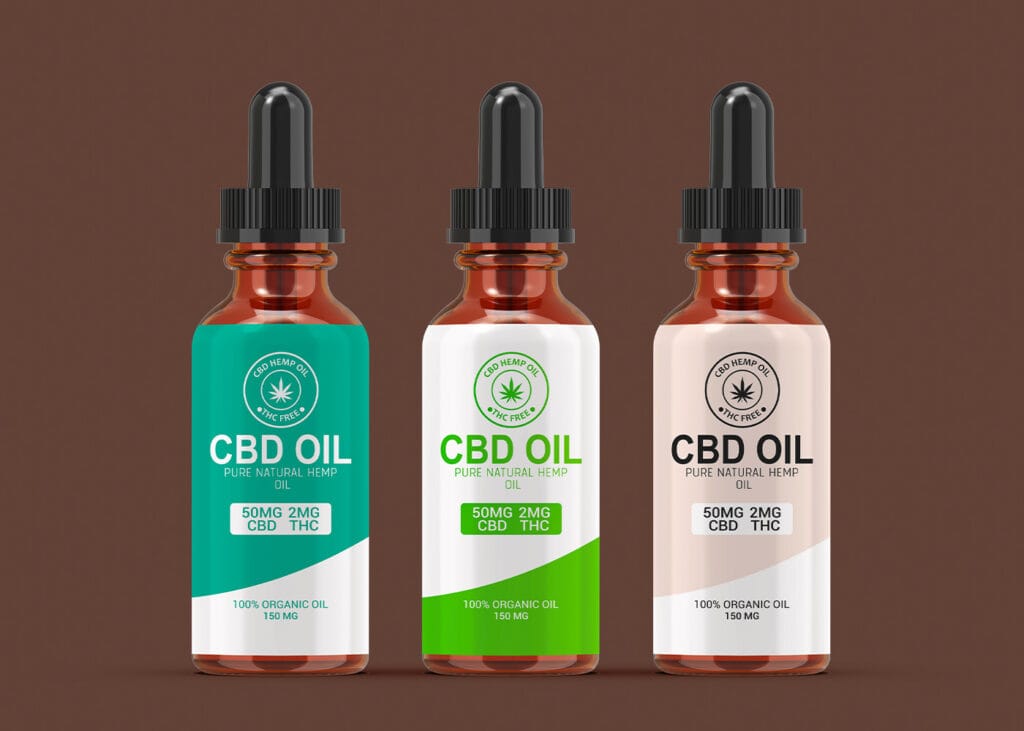 CBD oil label design