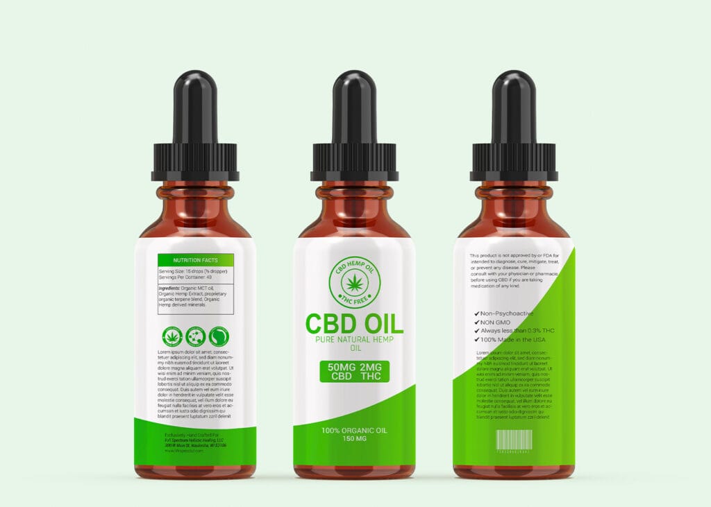 CBD oil label design