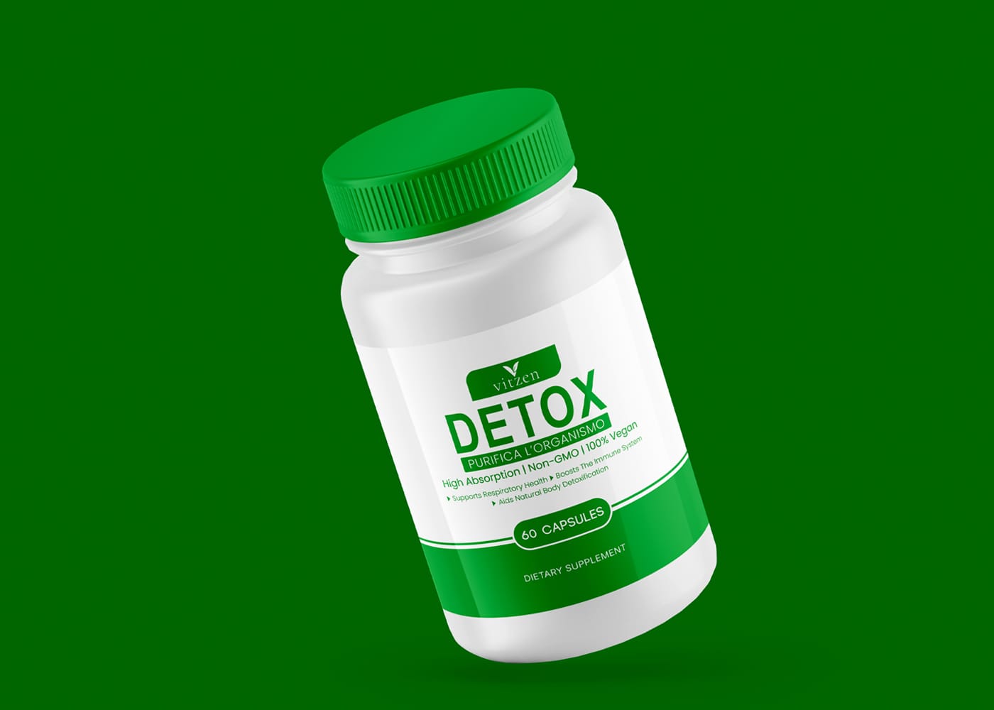 Modern Detox Supplement Bottle Label Design