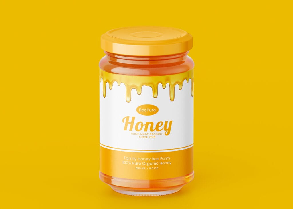 honey label design
