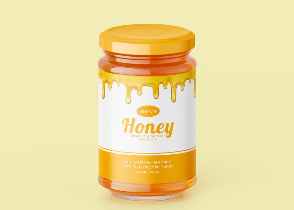honey label design
