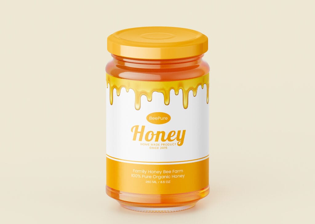 honey label design