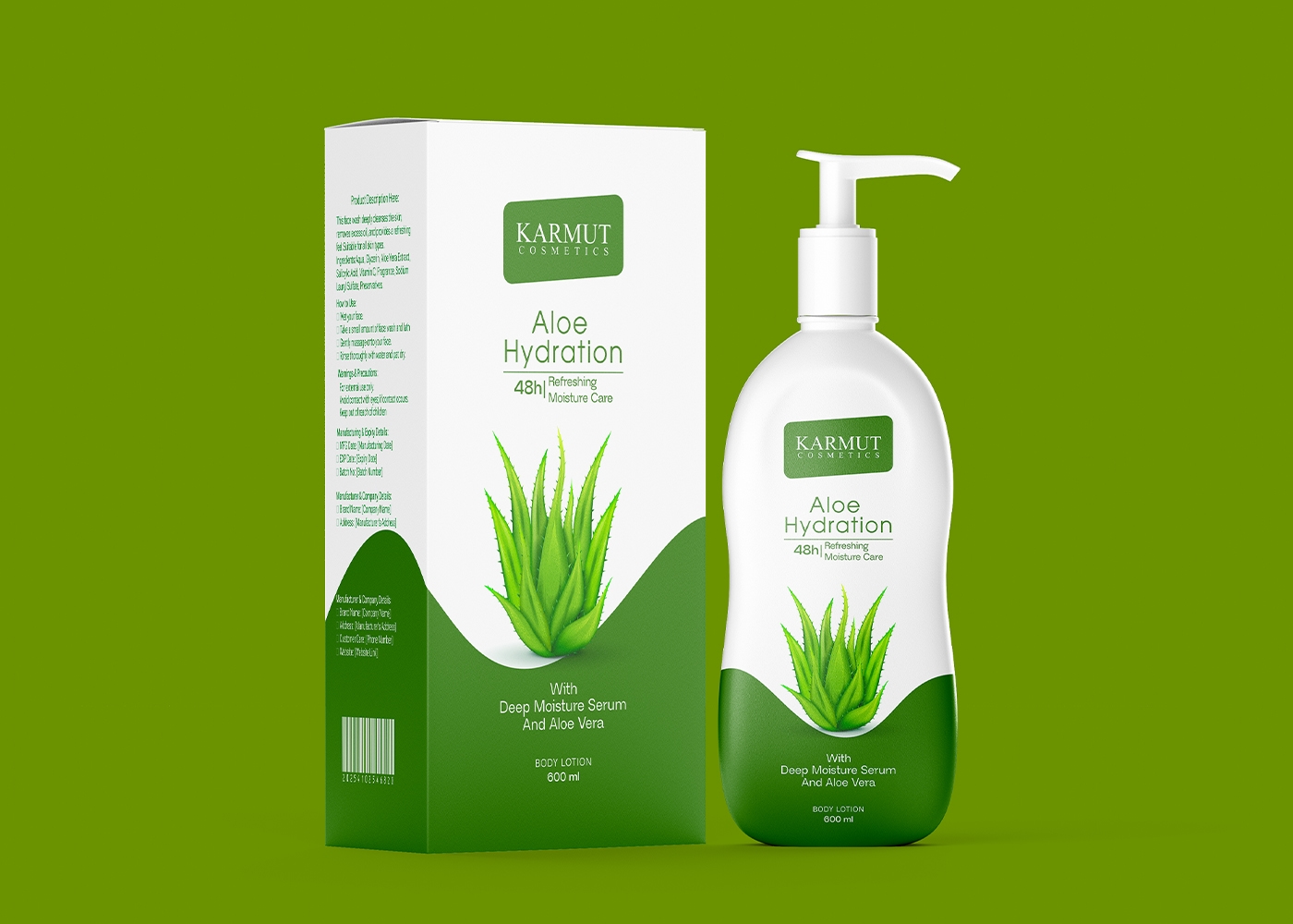 Refreshing Aloe Vera Lotion Label Design