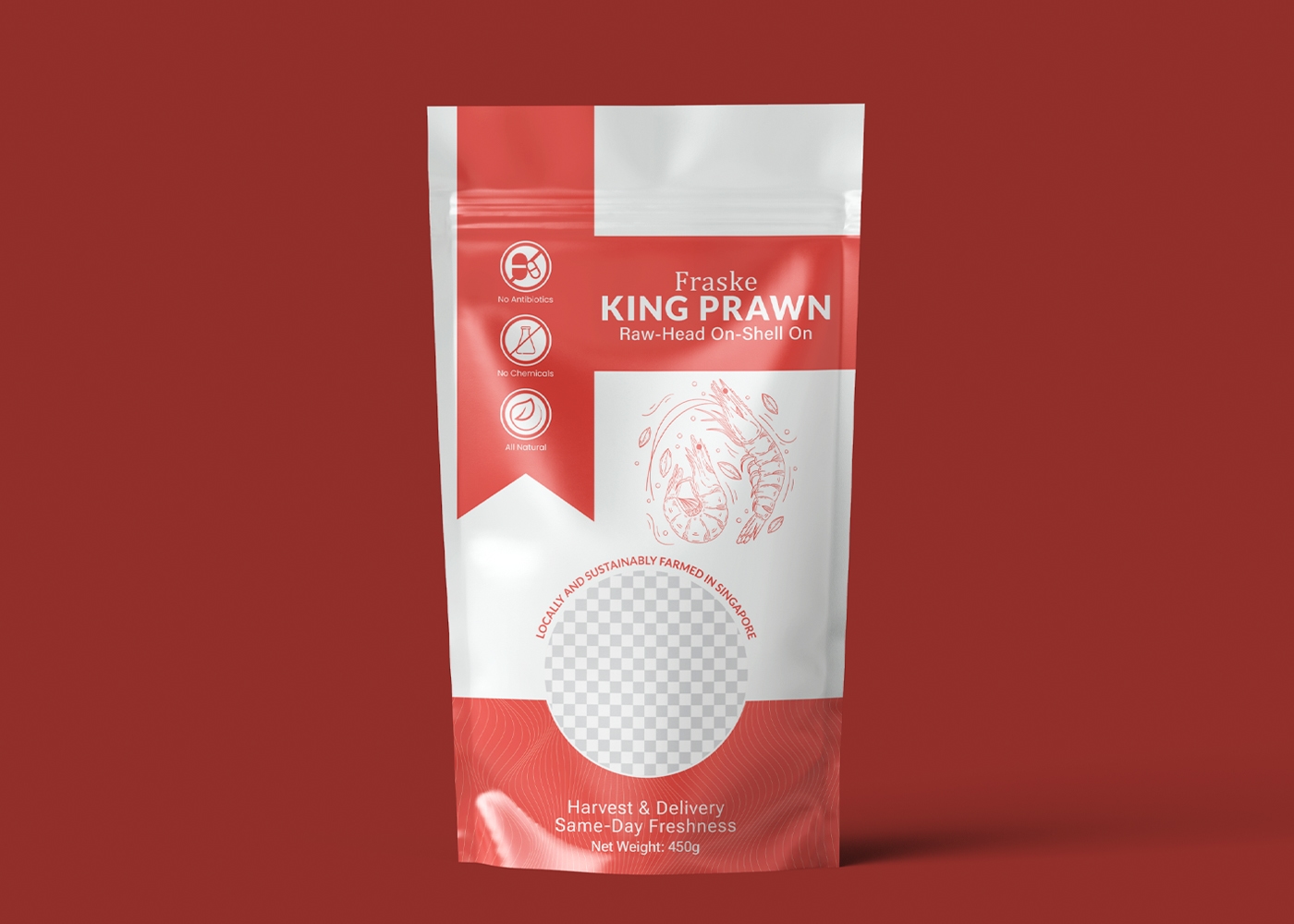 Shrimp Pouch Packaging Design