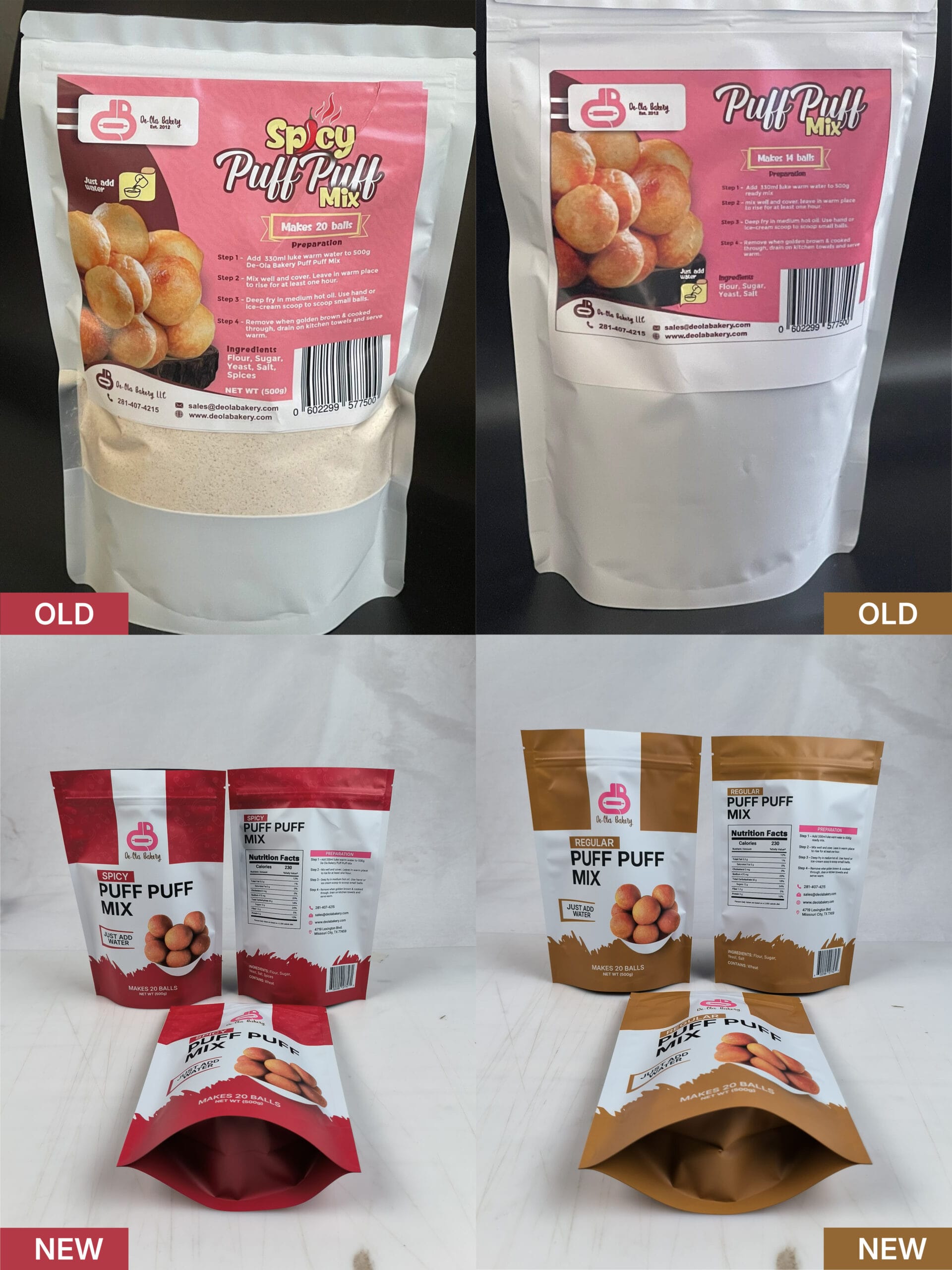 Instant Puff Puff Mix Pouch Packaging