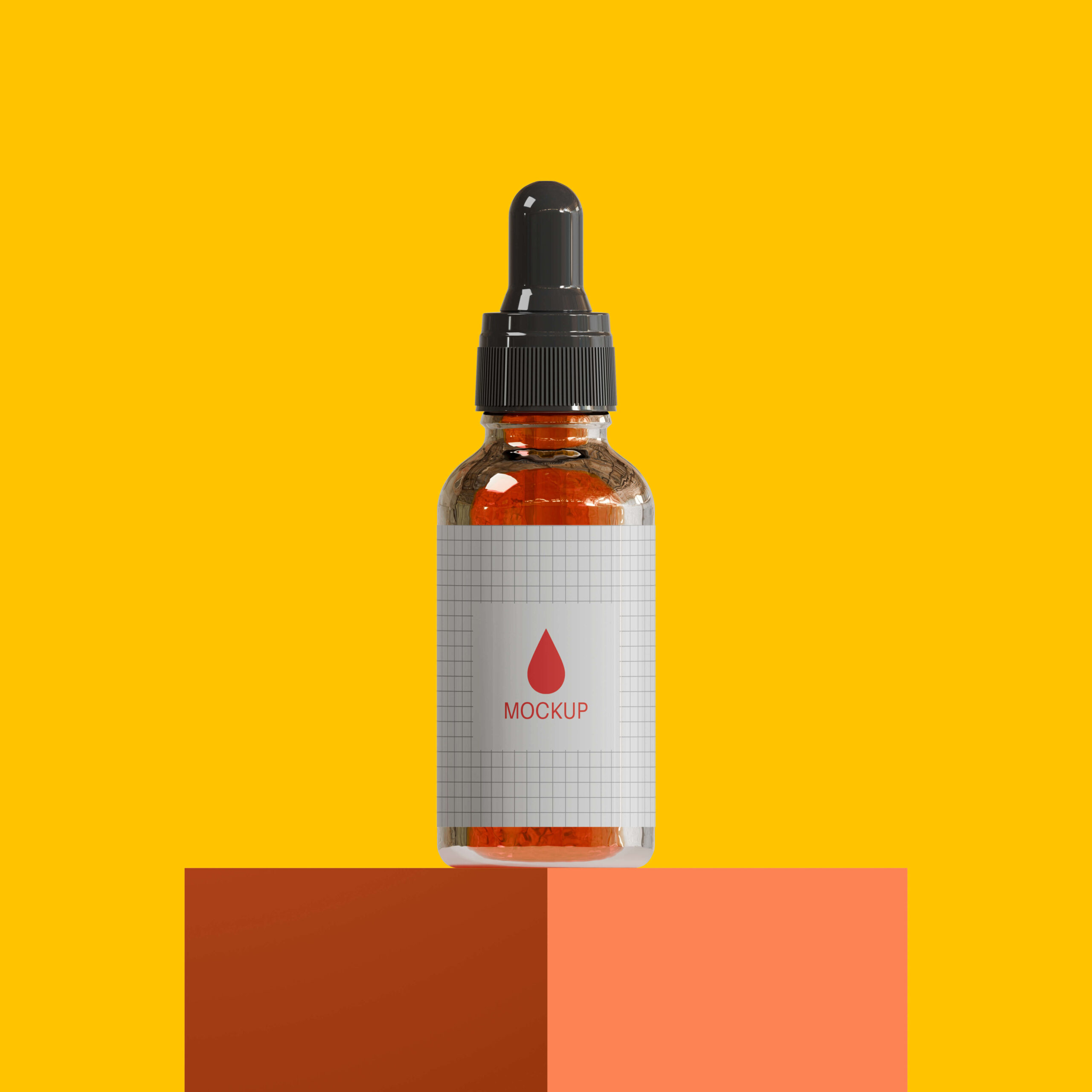 premium dropper bottle mockup