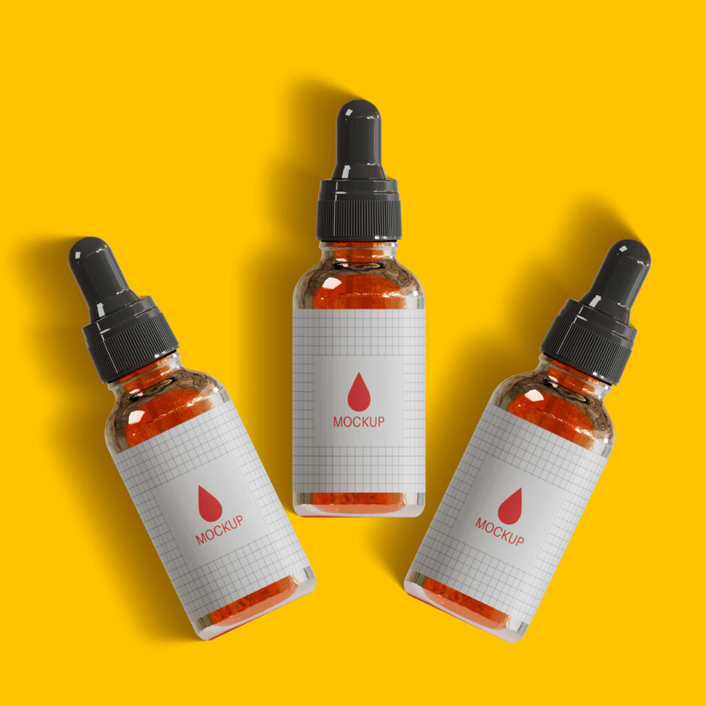 essential oil bottle mockup