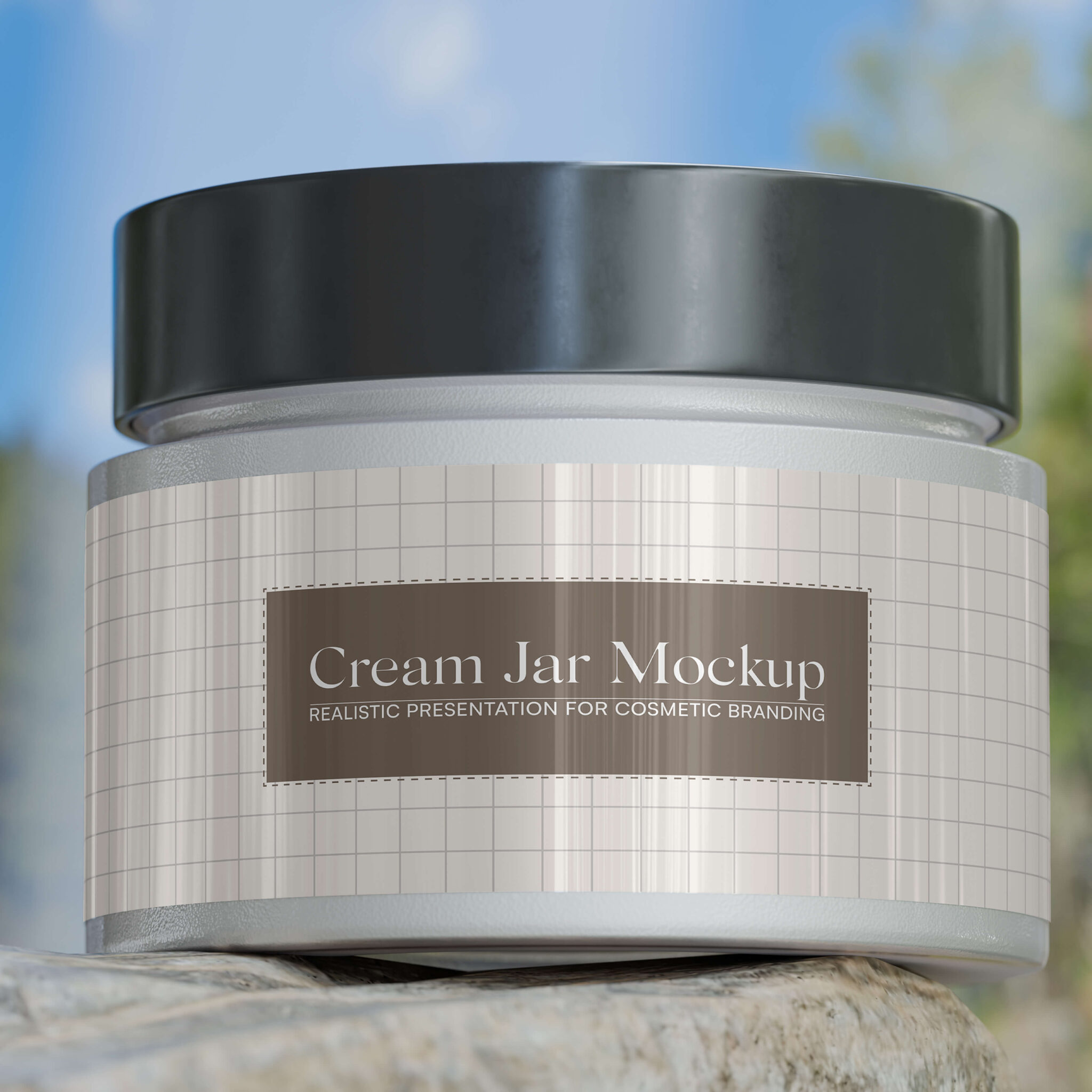 cream jar mockup free download