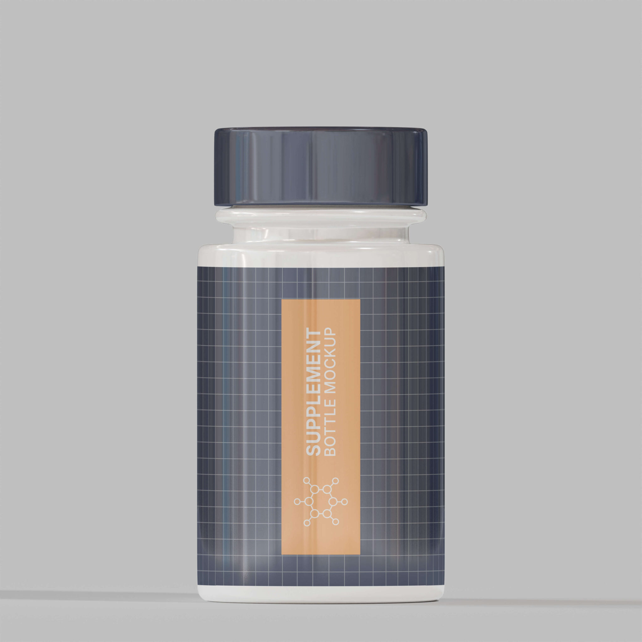 Modern Supplement Bottle Mockup for Real Preview