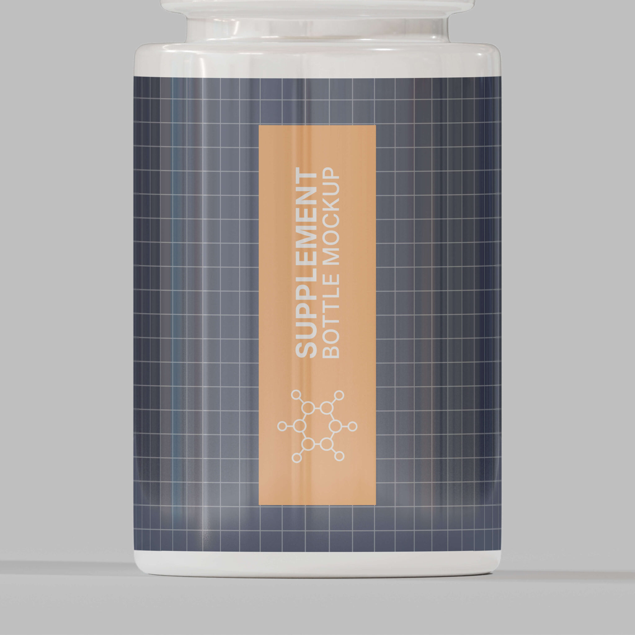 Modern Supplement Bottle Mockup for Real Preview