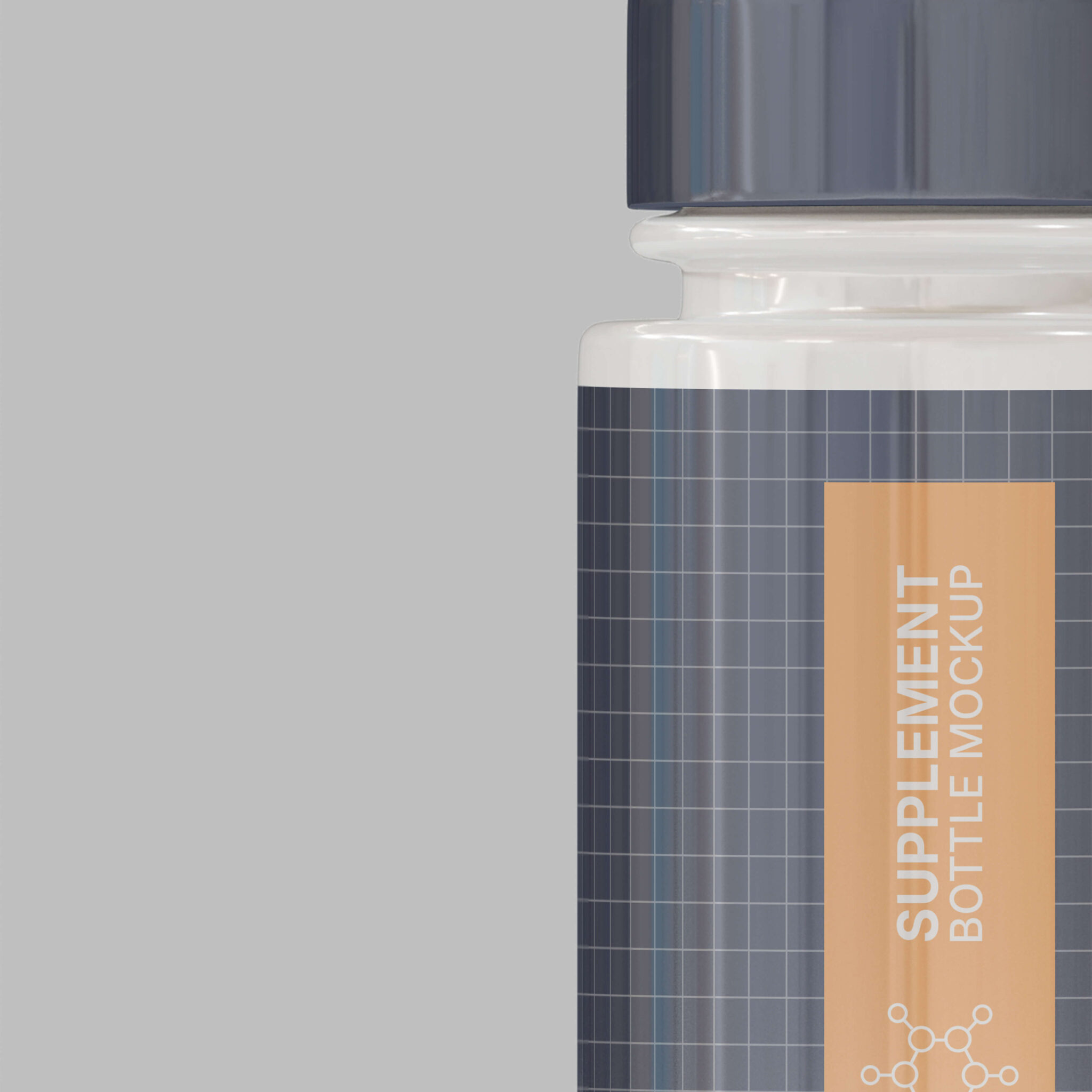 Modern Supplement Bottle Mockup for Real Preview