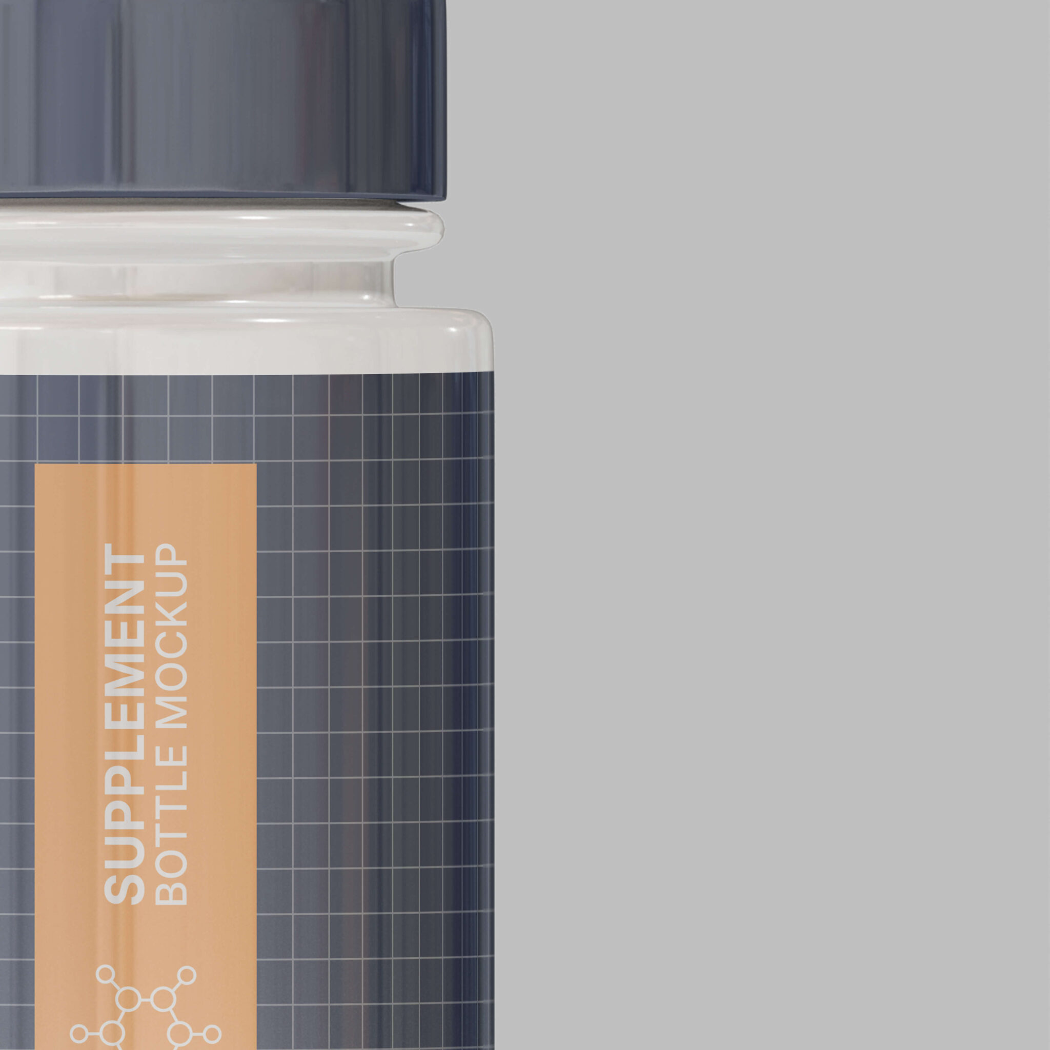 Modern Supplement Bottle Mockup for Real Preview