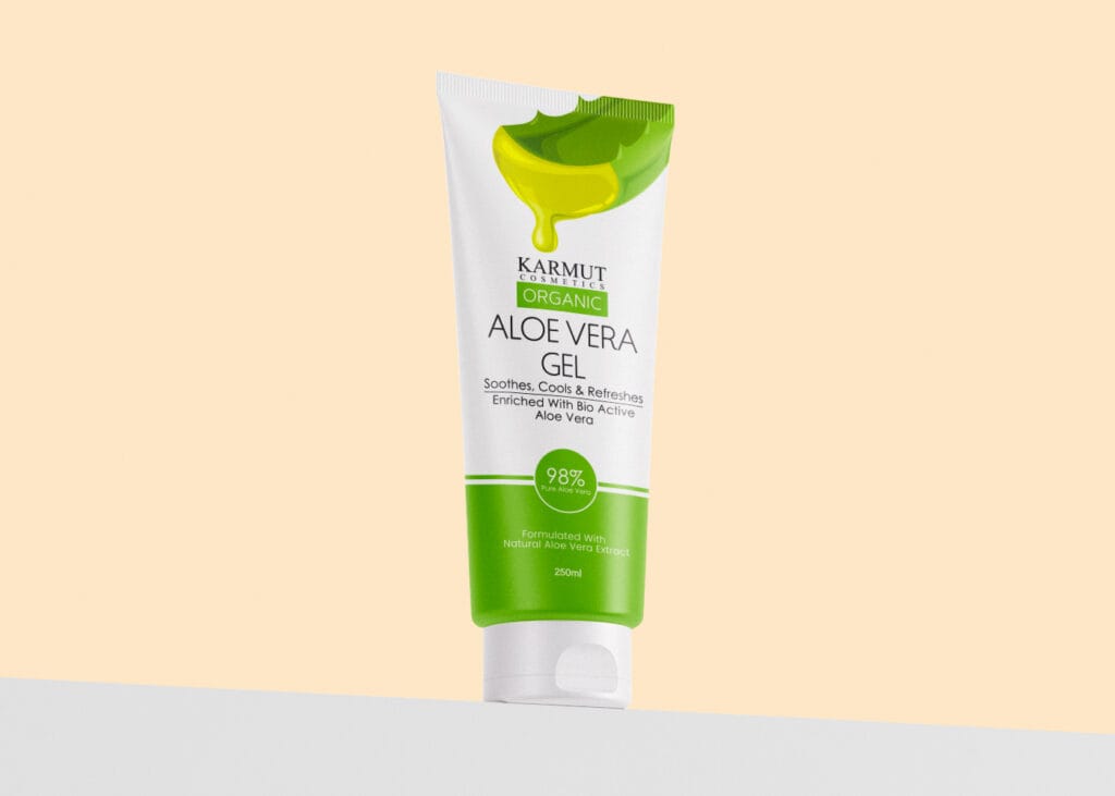 aloe vera gel tube label design