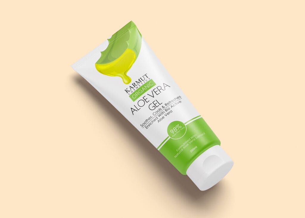 aloe vera gel tube label design