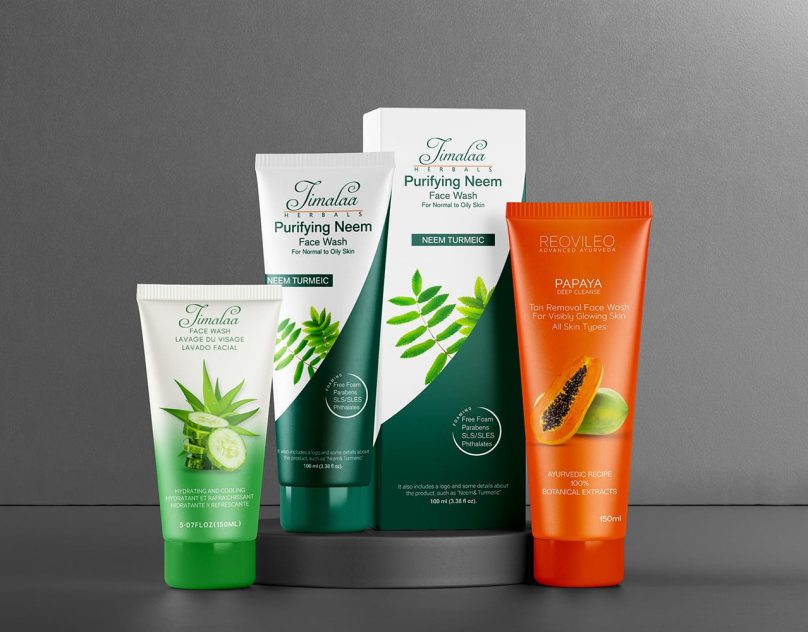 Elegant and refreshing face wash packaging