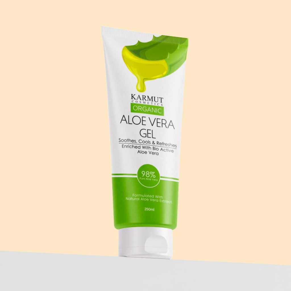 Modern Organic Aloe Vera Gel Tube Label Design