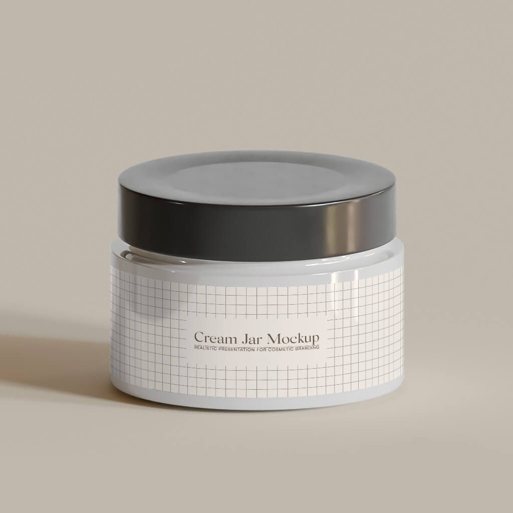 Premium Cosmetic Cream Jar Mockup