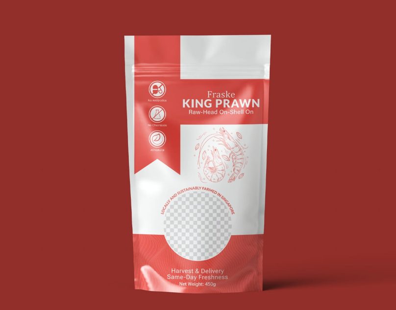 shrimp pouch packaging design