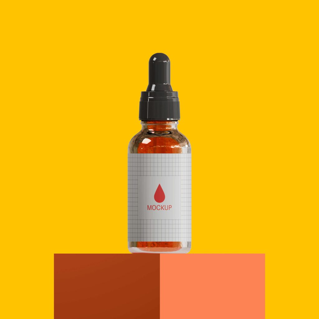 premium dropper bottle mockup